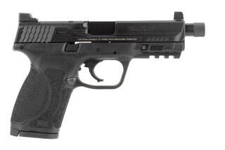 Smith and Wesson M&P9 2.0 compact 9mm pistol features a threaded barrel